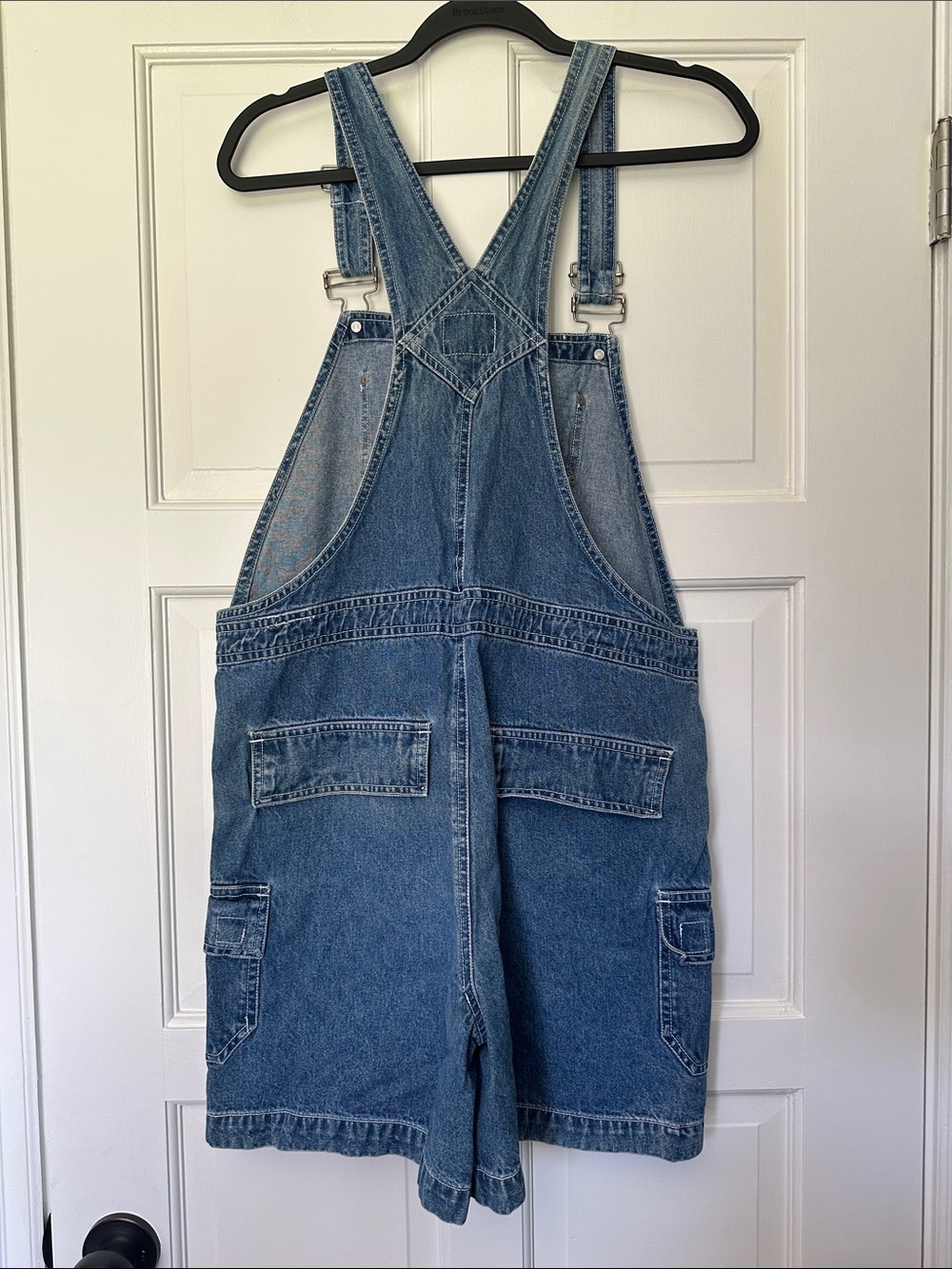 Rue21 gals Vintage 90’s Y2K 100% Cotton Denim Short Overalls Size M - Picture 6 of 14
